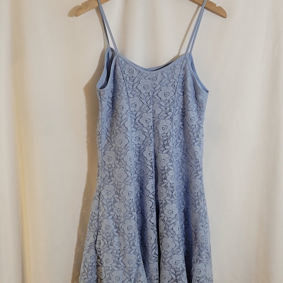 Topshop A-Line Lace Dress - Blue - Picture 4 of 9